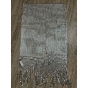 metallic silver scarf shawl 75x23